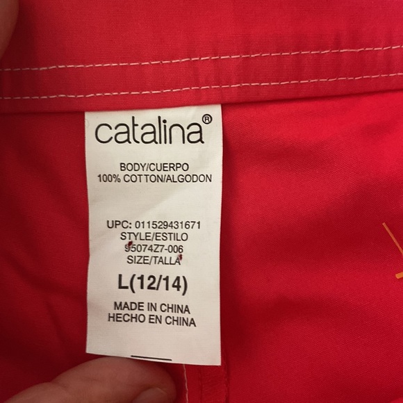 Catalina Red Orange Swim Board Short Skort - Picture 4 of 8